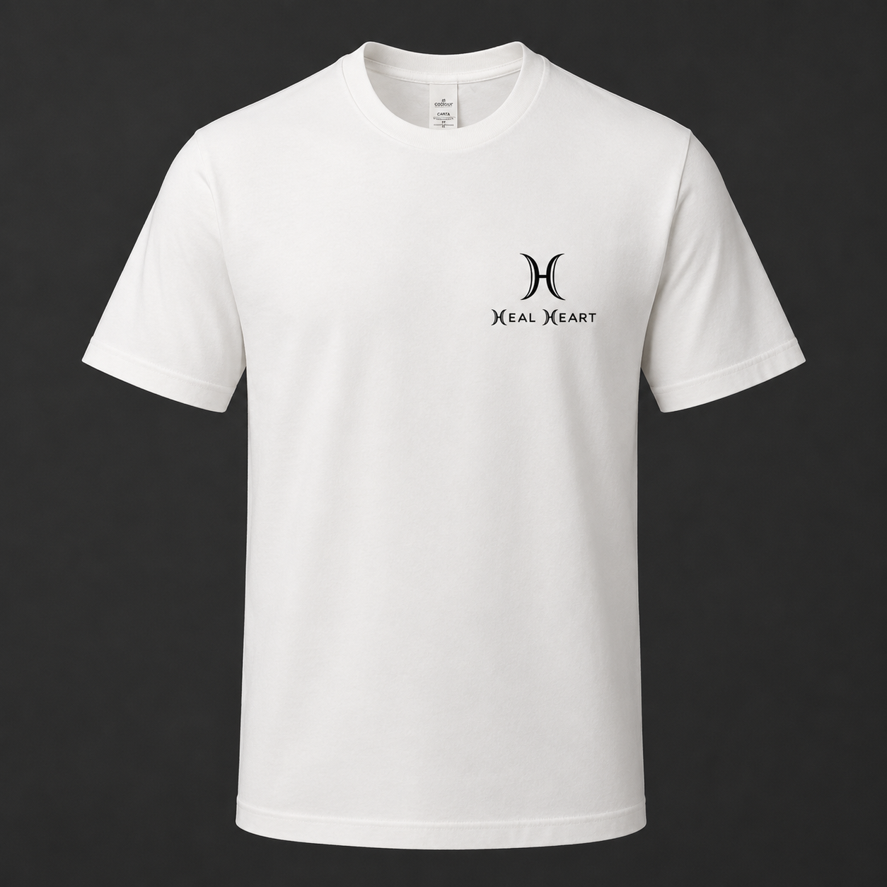 Short sleeve t-shirt with complete black logo