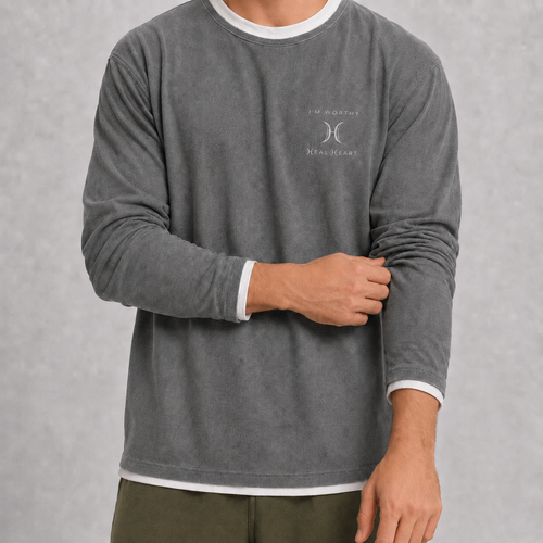 Long sleeve grey shirt (I'm Worthy)